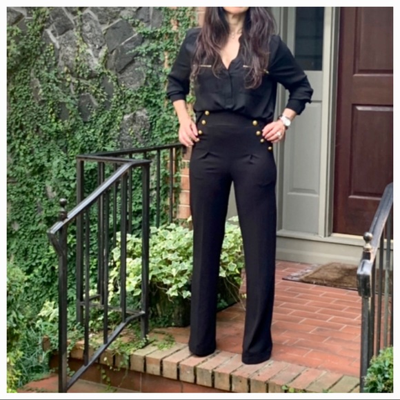 ✨RESTOCK ✨Black gold button side pocket pants - Picture 3 of 8